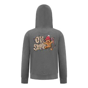 Everyday Kids Christmas Collection Oh Snap Boys Zip Up Hoodie – Funny Gingerbread Holiday Sweatshirt - 1 of 4