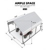 Metal Carport for 2 Cars, Heavy Duty Steel Frame for All Weather, Permanent Shelter for Boats, Full-Sized Pickup Trucks, and Tractors - 2 of 4