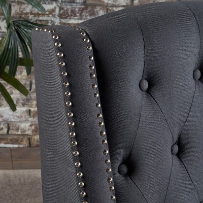 Ingrid Dark Charcoal Tufted Recliner Chair