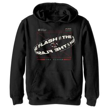 Boy's The Flash Multiverse Curved Logo Pull Over Hoodie