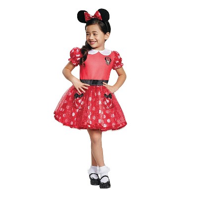 Infant Girls' Minnie Mouse Dress Costume - Size 6-12 Month - Red : Target