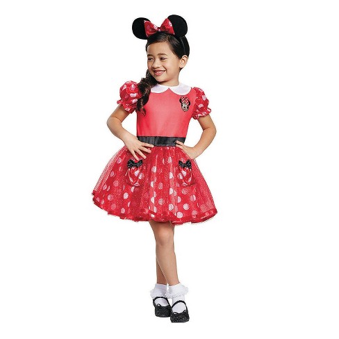 Infant Girls Minnie Mouse Dress Costume Size 6 12 Month Red Target