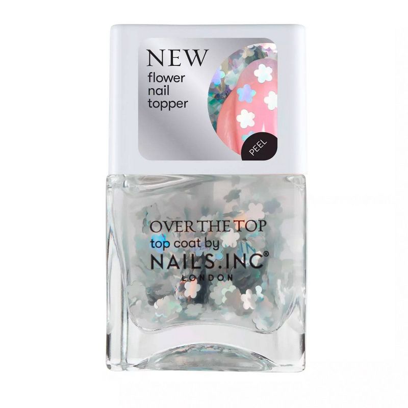 Nails Inc. Partying in Piccadilly Silver Holographic Flower Topper - 0.47 fl oz, 1 of 8