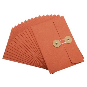 Unique Bargains Sturdy Paper Blank Card Envelopes with String Tie Closure 15 Pcs - 1 of 4