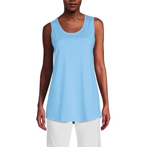 Lands' End Women's Supima Cotton Tunic Tank Top - 1 of 3