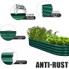Galvanized Steel Oval Outdoor Raised Garden Beds Anti-Rust Metal Planter Box for Garden (2-Pack) - 3 of 4