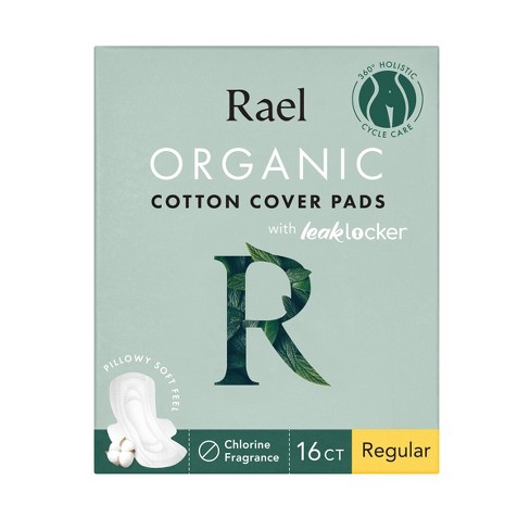L . Organic Cotton Topsheet Ultra Thin Regular Absorbency Pads With Wings -  42ct : Target