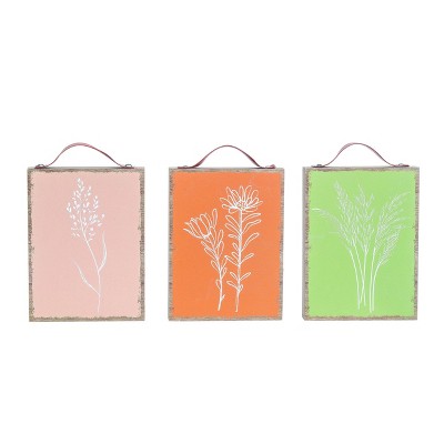 Transpac Wood Crafted Fauna Wall Decor Set of 3 Spring Home Decorations
