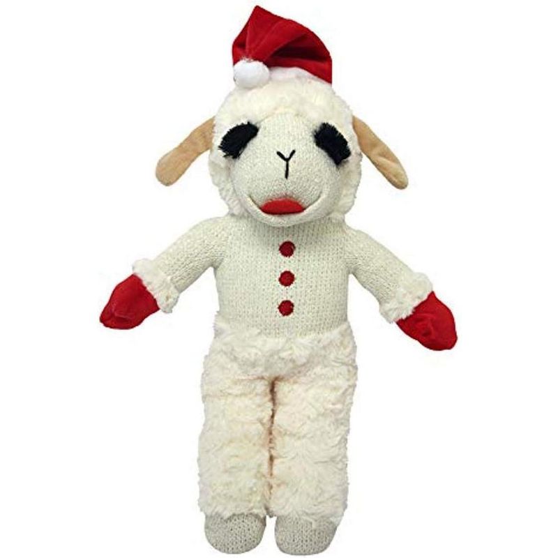 Multipet Standing Holiday Lamb Chop with Santa Hat (Small (8")), 1 of 5