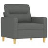 Sofa Chair Dark gray Fabric (100% polyester), metal, textilene vidaXL - 2 of 4