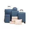 Whisen 9-Piece Luggage Set with Hardshell 20” Carry-On, 24” Medium, 28” Large Suitcases with TSA Lock, Backpack, Toiletry Bag, Storage Bags - 2 of 4