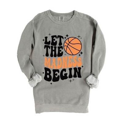 Simply Sage Market Women's Garment Dyed Graphic Sweatshirt Madness Begin Basketball