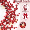 Timer & 8 Modes Prelit Lighted Christmas Wreaths , 20 Warm White Lights Battery Operated 18 Inch - 3 of 4