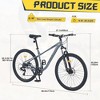 27.5 Inch Wheels 8 Speed Mountain Bike, for Men Women Boys and Girls, Front Suspension, Steel Frame - 3 of 4