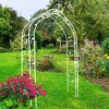 Aghana Digitals Cream White Metal Garden Arch: 8-Assembly Styles Galvanized Trellis for Climbing - 4 of 4
