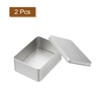 Unique Bargains Metal Mini Portable Rectangular Metal Tin Box 2 Pcs - 3 of 4