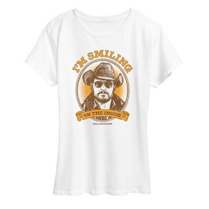 Women's - Yellowstone - Rip Smiling Inside Short Sleeve Graphic T-Shirt - 1 of 4