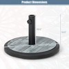 Costway 19'' Patio 35 LBS Round Umbrella Base Stand Holder 1.4''-1.9'' Market Table Outdoor - 3 of 4