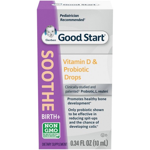 Gerber Soothe Vitamin D & Probiotic Drops - .34 fl oz - image 1 of 4