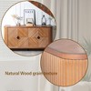 ORRD Modern 4-Door Accent Cabinet - Adjustable Shelf Sideboard for Hallway, Entryway & Living Room（Brown） - 3 of 4