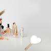 Unique Bargains Heart Wood Handle Vanity Portable Handheld Cosmetic Makeup Mirror 1Pc - 2 of 4
