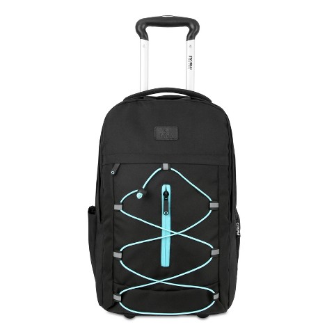 JWorld J World Lash Laptop 19" Rolling Convertible Backpack - Black/Blue