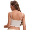 INSPIRE CHIC Women's Lace Wave Trim Cami V-Neck Vest Adjustable Spaghetti Strap Bulit in Bra Cropped Camisoles - 2 of 4