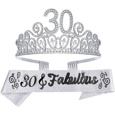 30th birthday deals crown and sash