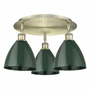 Ballston Dome - 3 Light Flush Mount In Industrial Style-10 Inches Tall and 19.25 Inches Wide - 1 of 1