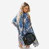 Anna-Kaci Swim Women's Open Front Duster with Bohemian Print and Tassel Trim - 3 of 4