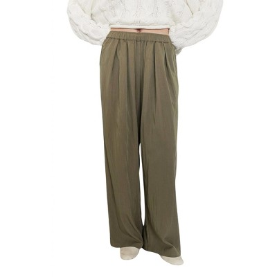 Women's pull-on pleated wide leg pants - MOD REF