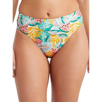 Sunsets Women's Printed Fold-over High-waist Bikini Bottom - 33p : Target