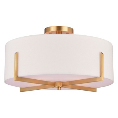 Vaxcel Surrey 4 - Light Semi-Flush Mount in  Natural Brass