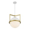 Savoy House Carlysle 1 - Light Pendant in  White/Warm Brass - 4 of 4