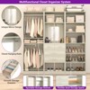 Besiost Closet System Set with Drawers, Freestanding Wardrobe Armoires with Shoe Racks - 3 of 4
