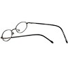 Flex Plus Style#96 by Vivid Unisex Metal Oval 43mm Designer Eyeglasses OR Blue Light Filter OR Reading Glasses in Gun Metal Grey - 4 of 4