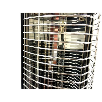 Freestanding Black Infrared Electric Outdoor Heater with Remote