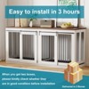 Large Dog Crate Furniture, 71'' Wooden Dog Crate with Removable Divider, Heavy Duty Dog Kennel Table - 3 of 4