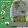 Raised Garden Bed with Trellis, Iron Gray Planting Box with Climbing Frame - 4 of 4