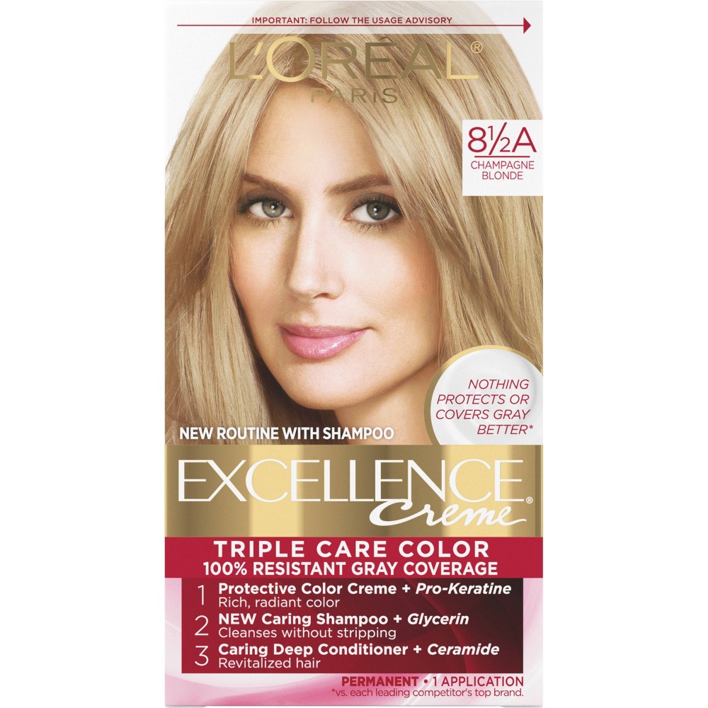 Photos - Hair Dye LOreal L'Oreal Paris Excellence Triple Protection Permanent Hair Color - 6.3 fl o 