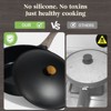 Aoibox 21-Piece Nonstick Ti-Ceramic Cookware Set with Aluminum Lids, Induction Compatible, PFOS & PFOA Free, Includes Frying Pans & Saucepans - Black - 2 of 4