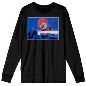 The Year Without A Santa Claus Heat Miser Photo Crew Neck Long Sleeve Men's Black Tee - 1 of 3