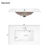 30" Bathroom Vanity with Ceramic Sink, Modern Storage Cabinet with Soft-Close Doors, Deep Drawer & Standard Drawer - Leovsnove - 3 of 4
