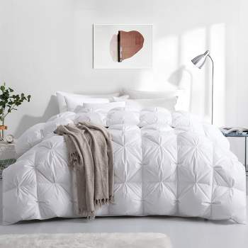 Puredown 90% to 93% White Goose Down Comforter 800 Fill Power Cotton Cover Baffle Box