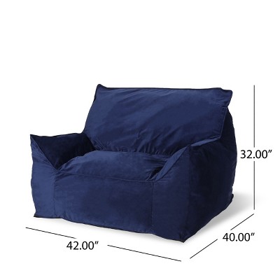CAVINAS Velvet Bean Bag Chair with Arms,Two Size Options Large Bean Bag Chairs for Adults,Lounge Chair Indoor for Bedroom,Living Room Furniture