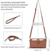 FATMOON Retro Print Crossbody Bag for Women - Small Phone Purse with Western Bohemian Leather Carving and Wristlet Wallet,Elegant - 3 of 4