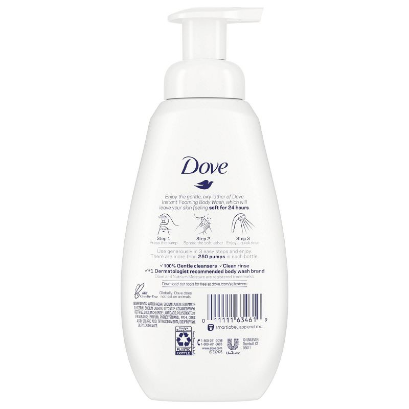 Dove Beauty Deep Moisture Shower Foam Body Wash for Dry Skin - 13.5 fl oz, 5 of 17