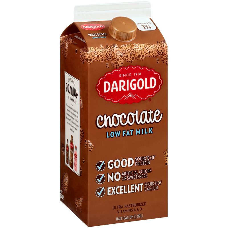 Darigold 1% Chocolate Milk - 0.5gal, 2 of 4