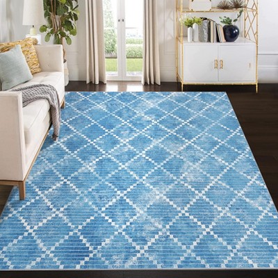 Large Living Room Rug 9x12 Area Rugs for Bedroom Washable Rug Non Slip Low Pile Floor