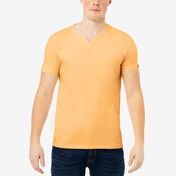 Light Orange Notch Collar Shirt
